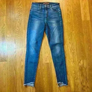 Joe's Jeans The Charlie High Rise Skinny Ankle Women's Jeans Raw Hem Size 27 EUC